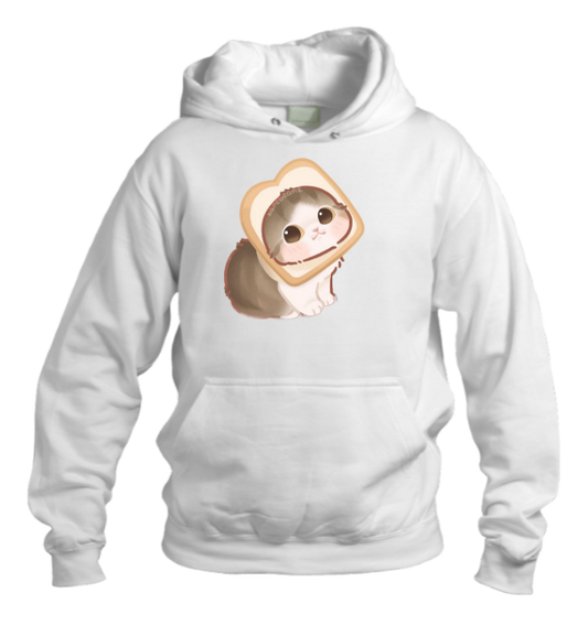 cat Oversize Hoodie White 11