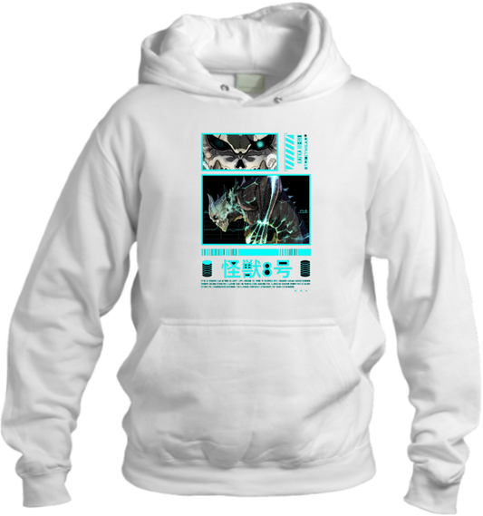 Kaiju No. 8 Over Size hoodie White 11