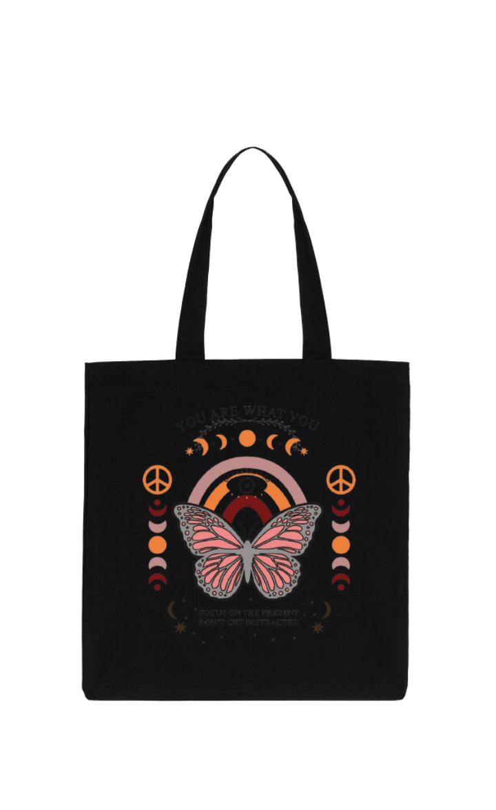 butterflies tote bag Black 11