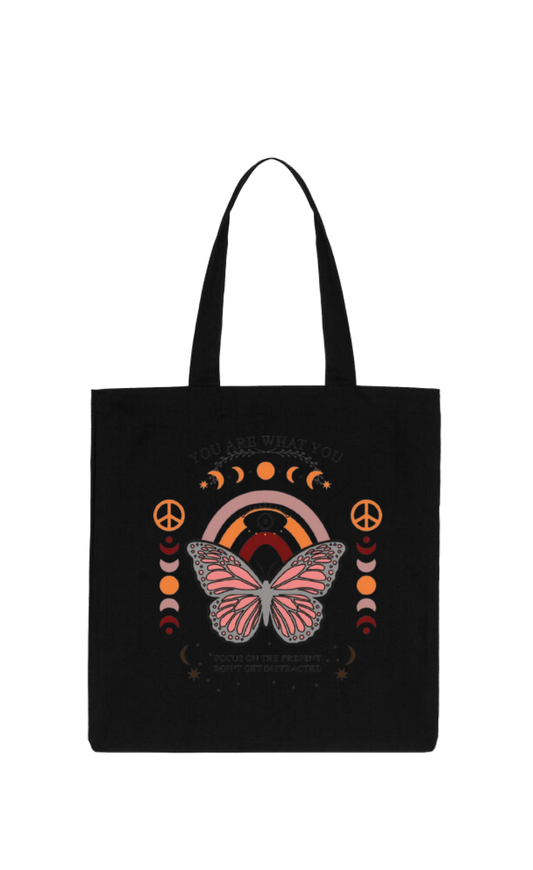 butterflies tote bag Black 11