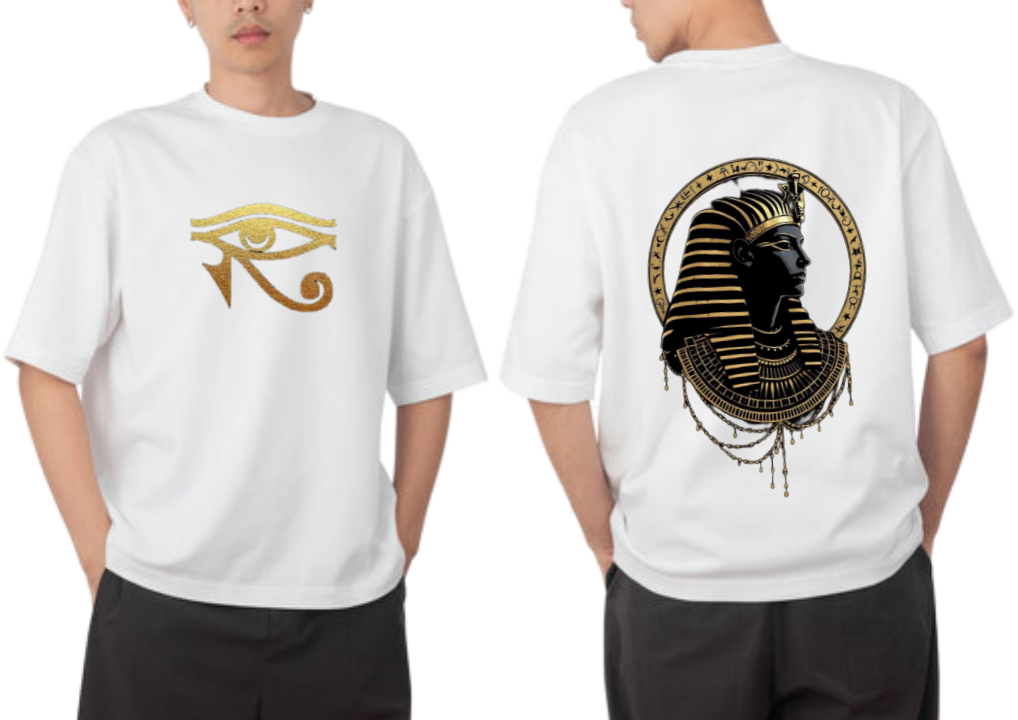 Egypt t- shirt Over Size White Back 11