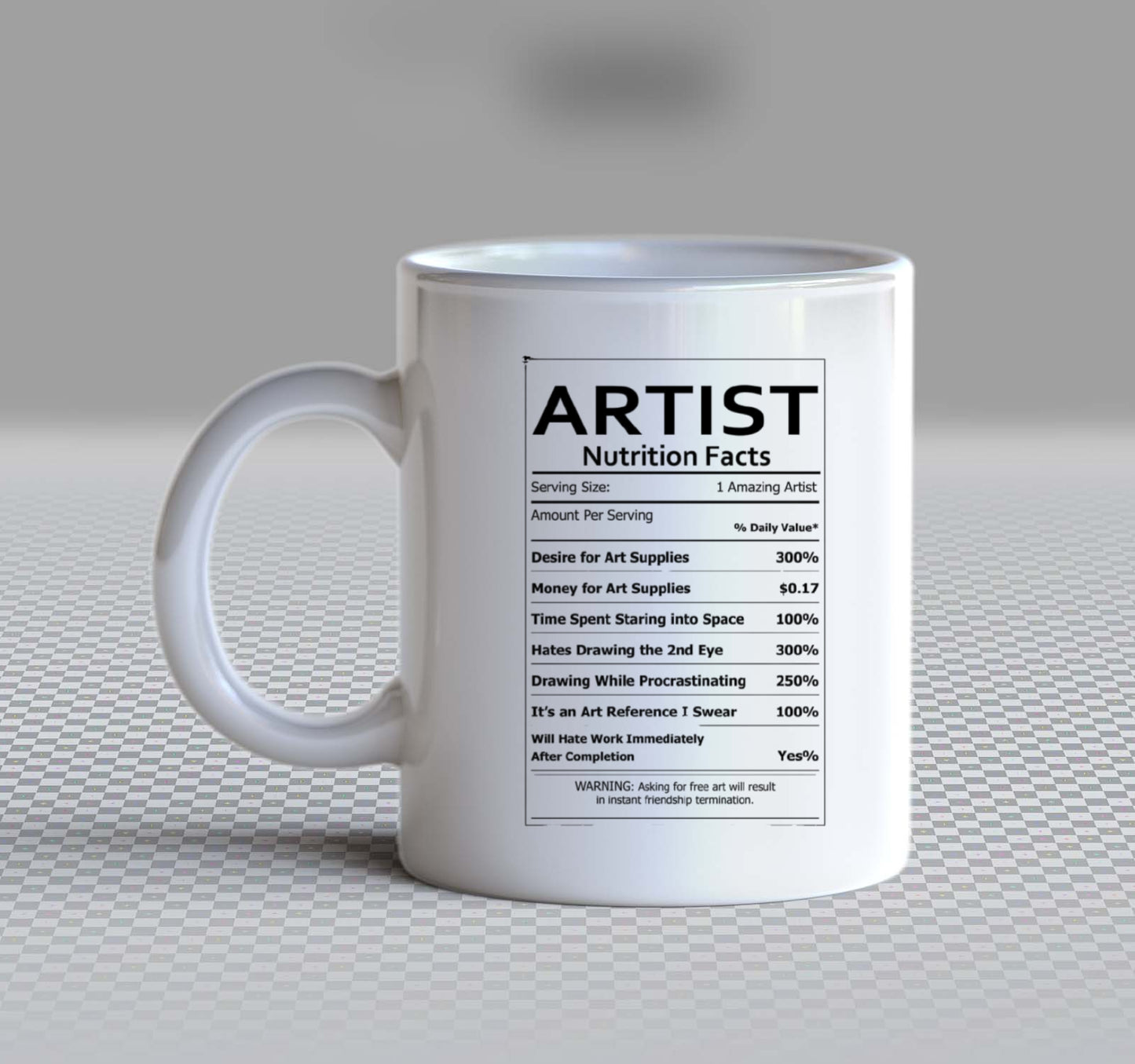ARTIST Back text Mug 131