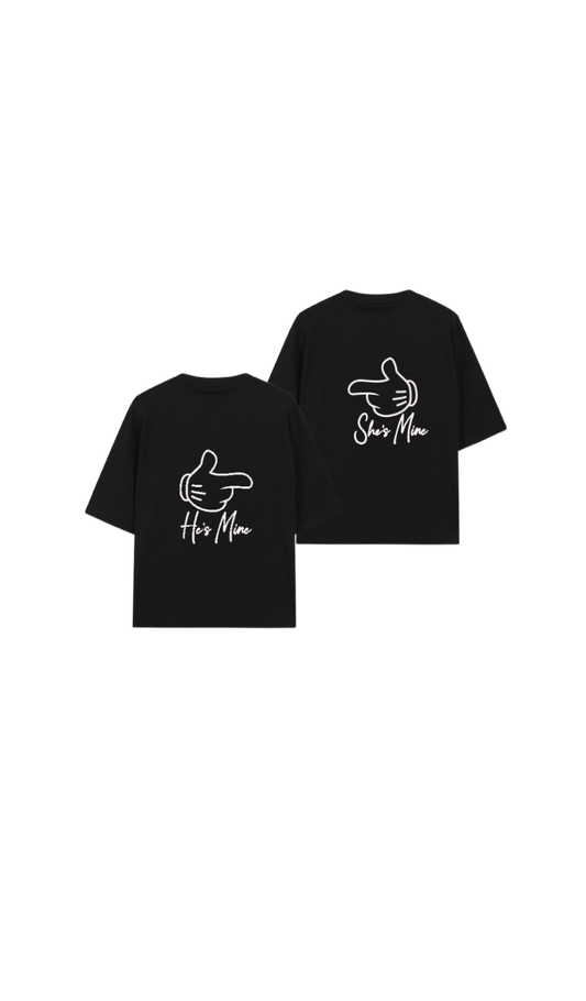 VaIentine coupIe t- shirt Black Cables Back 11