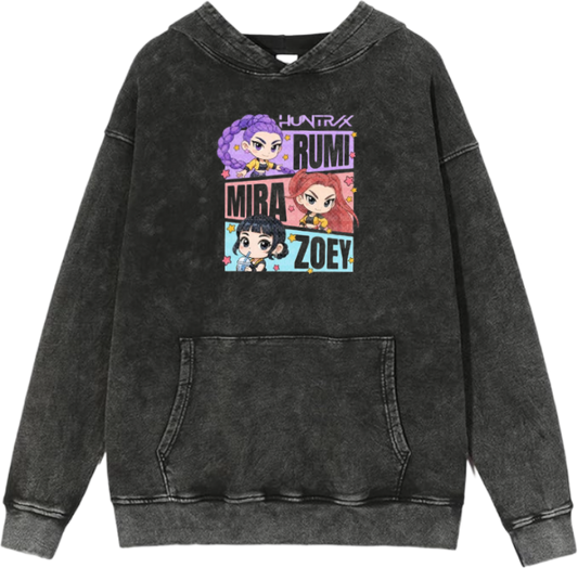 Hunterix kpop Oversize  Hoodie Washed gray 11