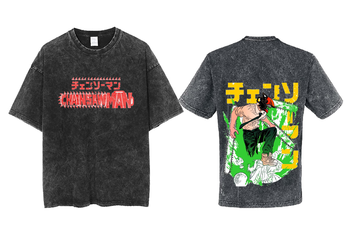 Chainsaw Man t- shirt One Size Washed Back 9