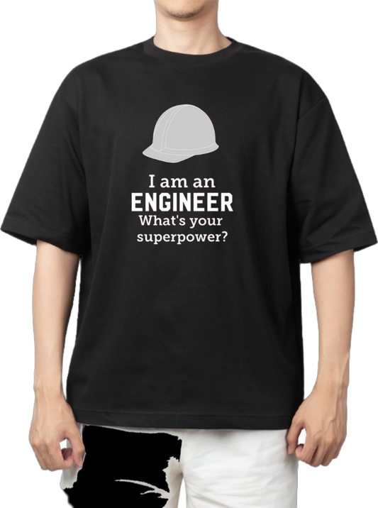 names t- shirt One Size Black I am an ENGINEER What's your superpower? 11