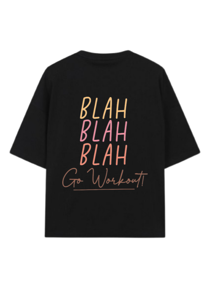 workout gym pilates One Size t- shirt Black Back 11