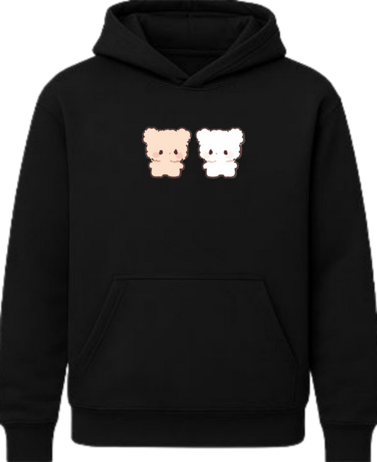 bear Oversize Hoodie Black 11
