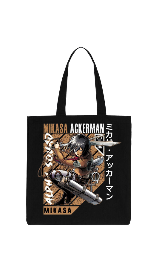 Anime Attack on titan shingeki no kyojin Aot Black tote bag 11