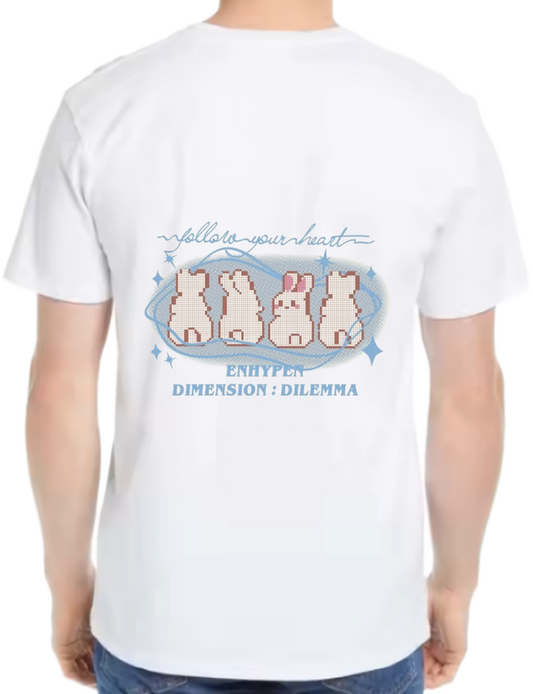 follow your heart t- shirt One Size White back 11