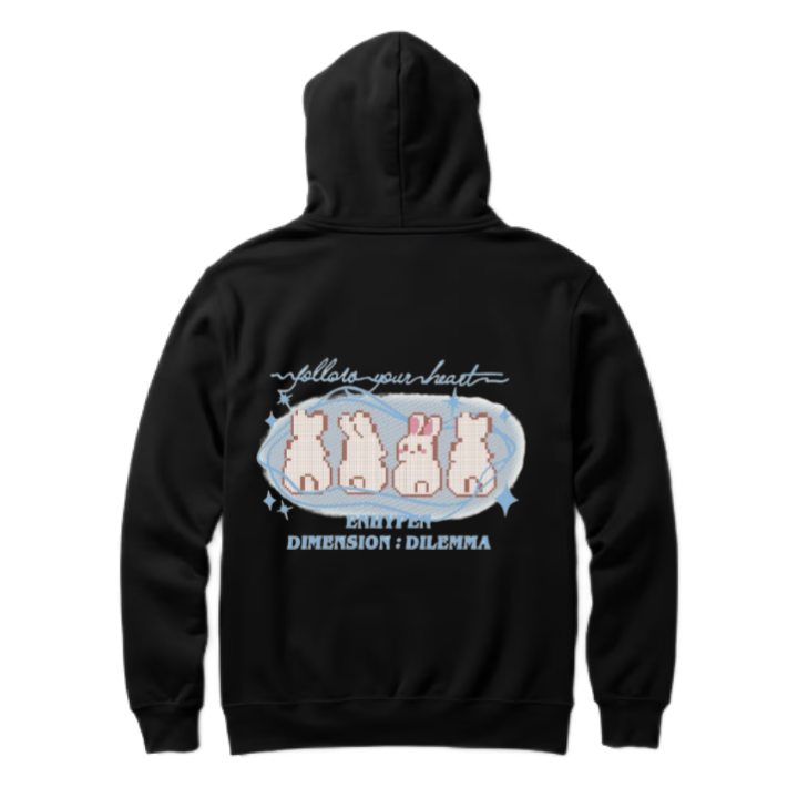 folloro your heart One Size hoodie Black Back 11