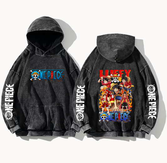 one piece One Size hoodie Washed Back 11