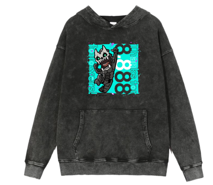 Kaiju No. 8 Over Size hoodie Washed 11