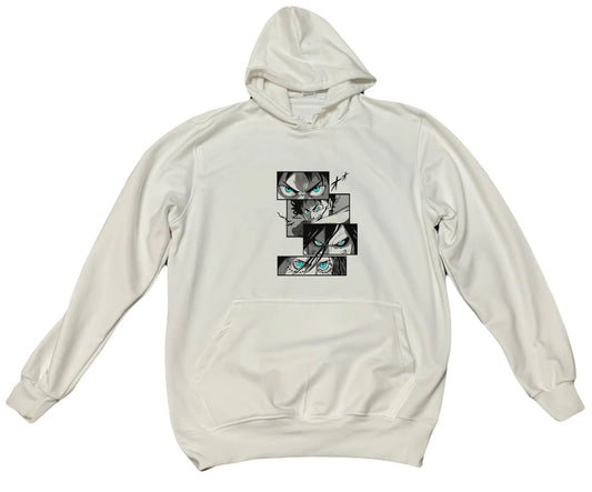 Anime Attack on titan shingeki no kyojin eren levi mikasa Aot White Oversize HOODIE 12