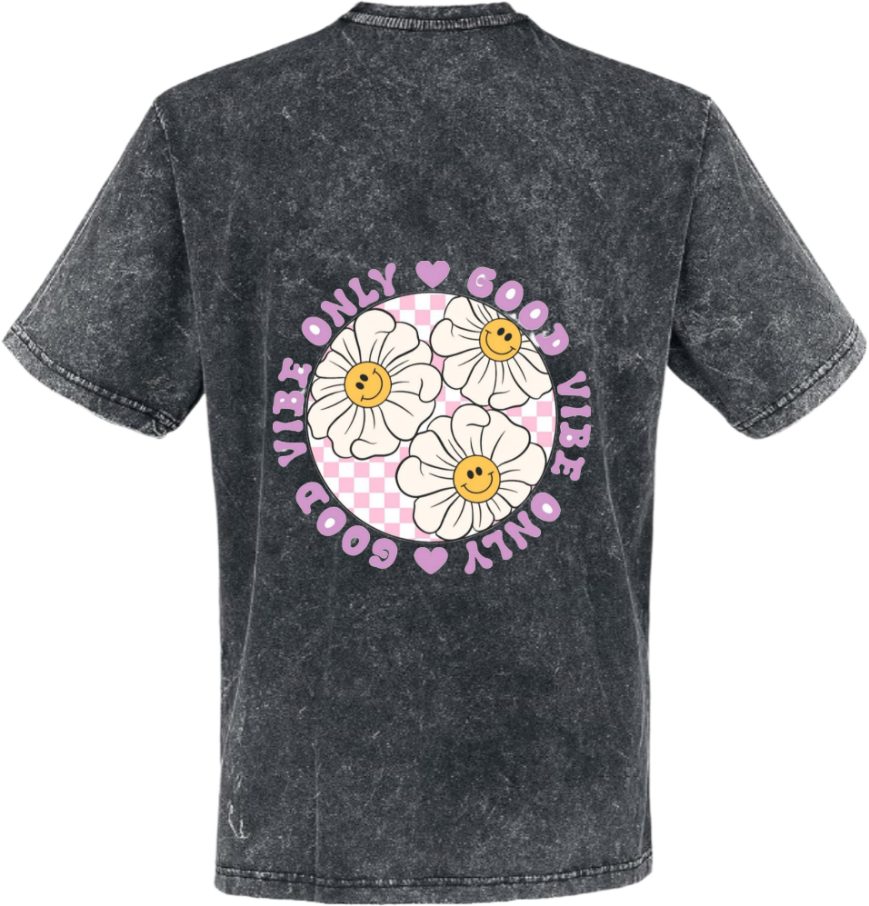 Good Vibes Only t- shirt One Size Washed Back 119