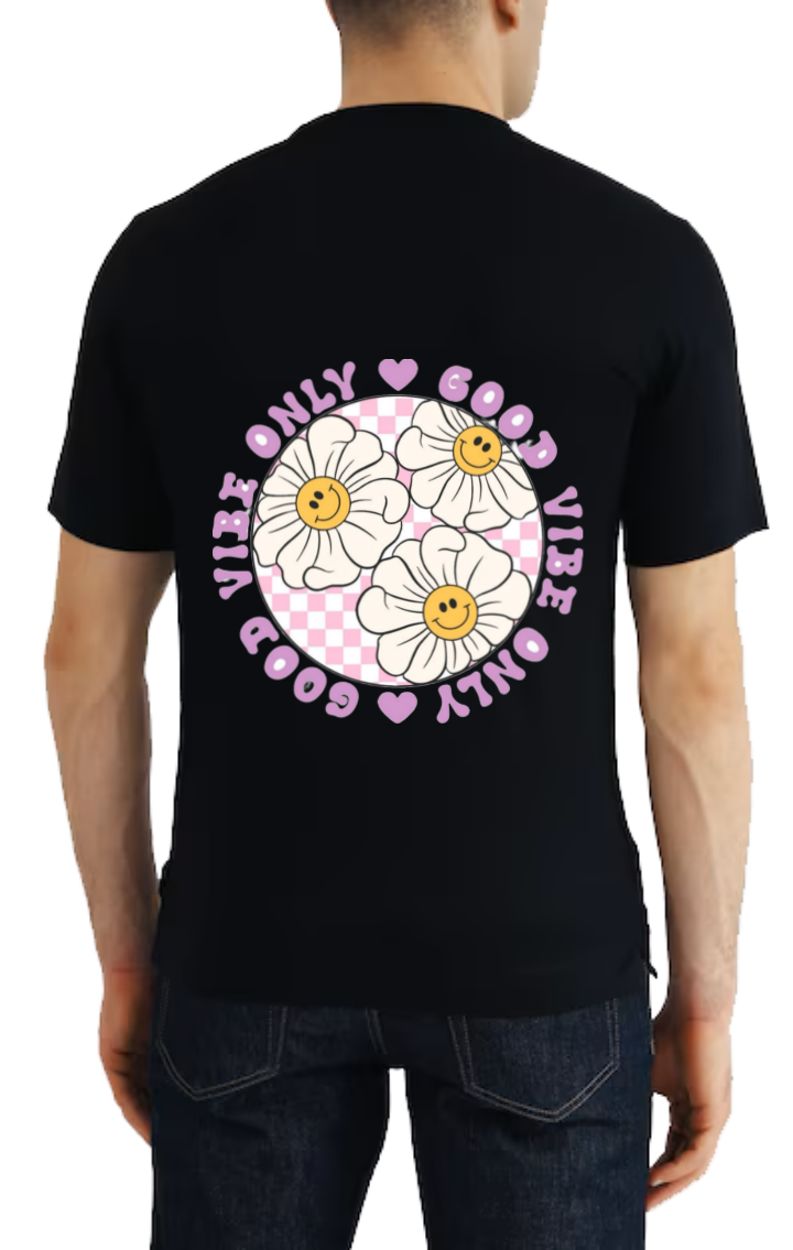 Good Vibes Only t- shirt One Size Black back 121