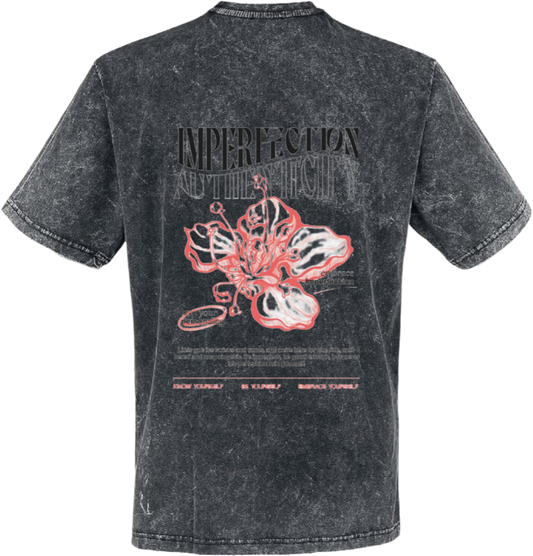 IMPERFECTION t- shirt One Size Washed Back 124