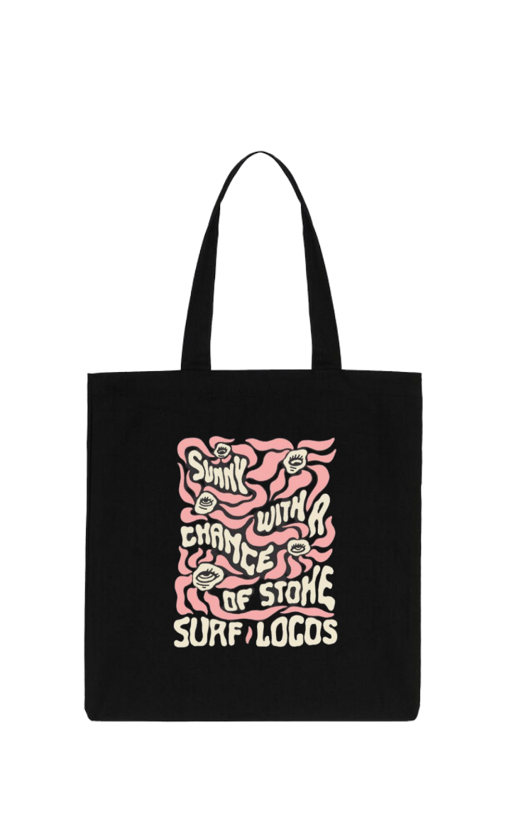 CHAN WITH R OF STONE SURF LOCOS tote bag Black 124