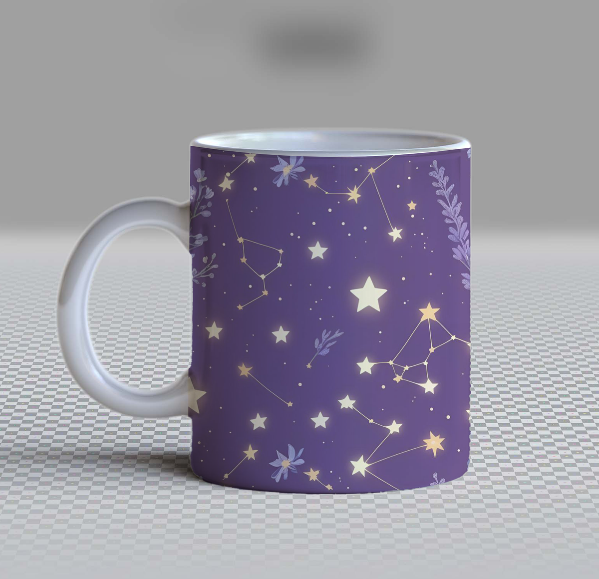 Elegant Constellation Ceramic Coffee Mug – 11oz Aesthetic Dark Purple Tea Cup, Magical Starry Night Galaxy Stars Pattern Mug for Coffee Lovers, Lovely Birthday Gift for Women, Girls & Astronomy Fans