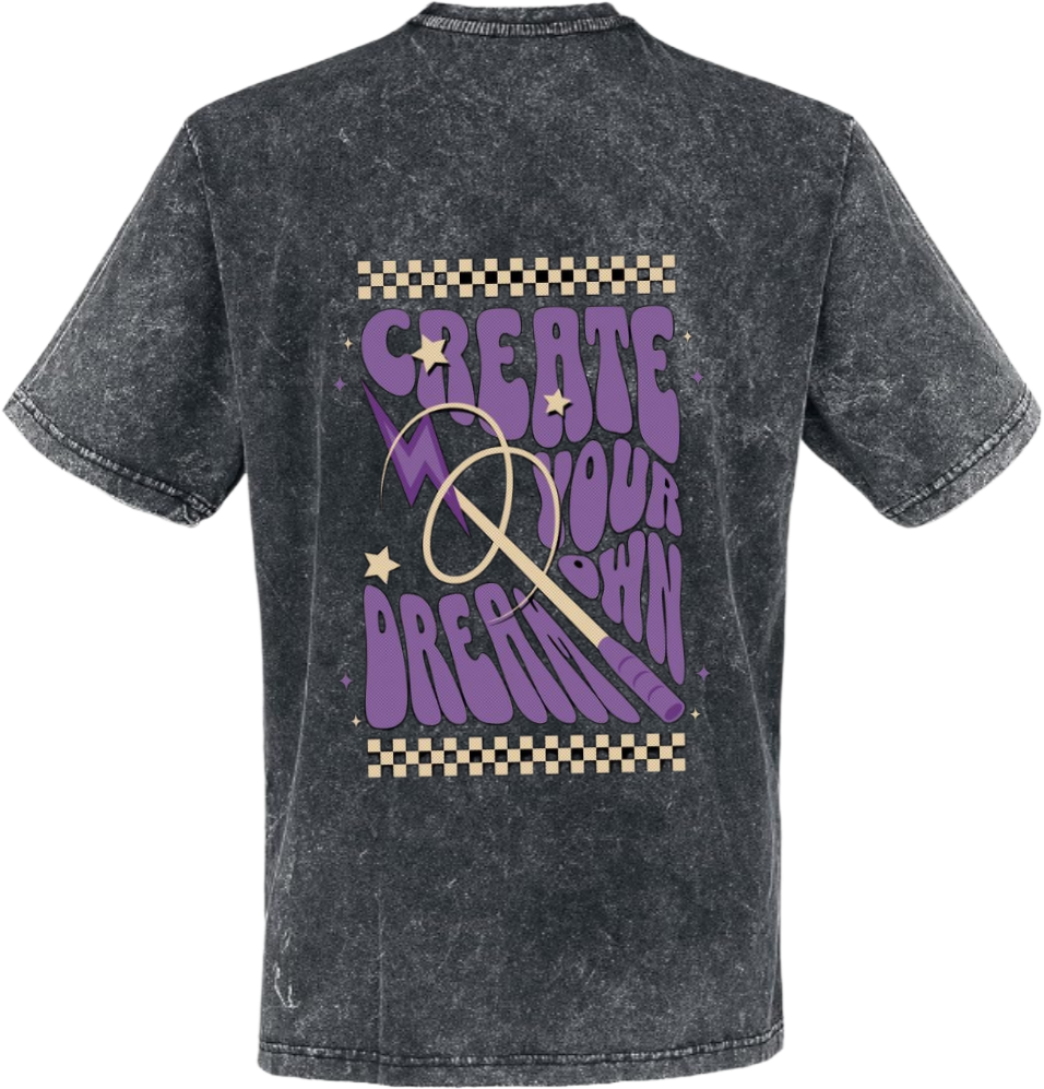 Create Your Dream t- shirt One Size Washed Back 125