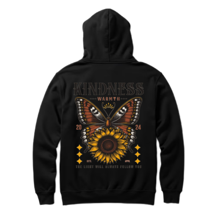 KINDNESS One Size hoodie Black Back 126