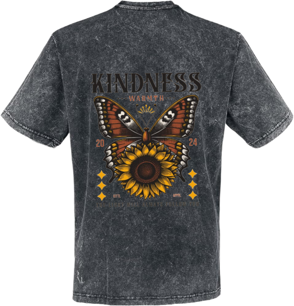 Kindness t- shirt One Size Washed Back 127
