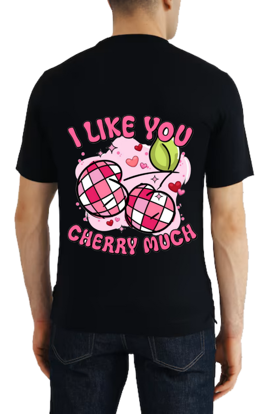 I LIKE YOU t- shirt One Size Black back 127