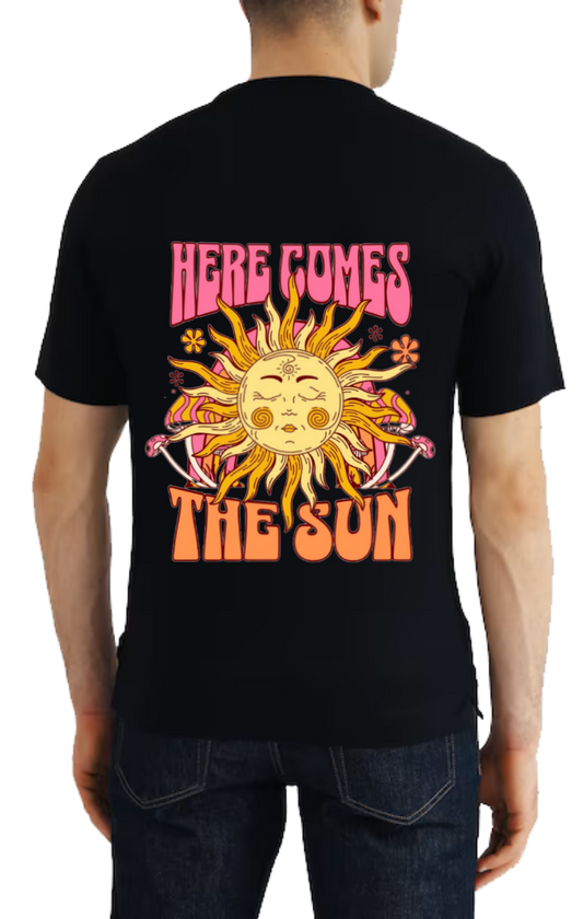 HERE COMES THE SON t- shirt One Size Black back 129