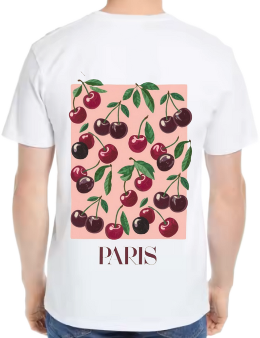 PARIS t- shirt One Size White back 129