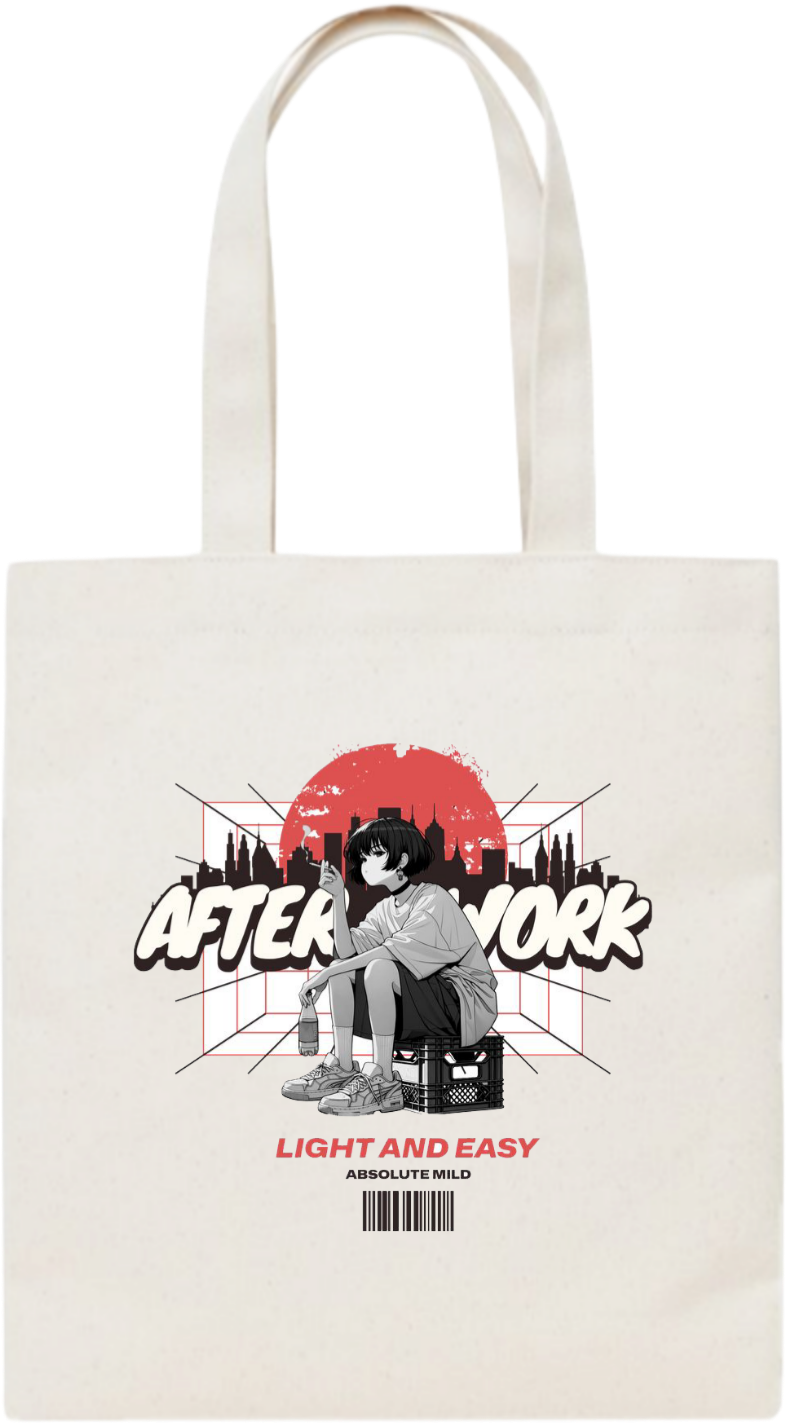 AFTER VORK tote bag beige 12