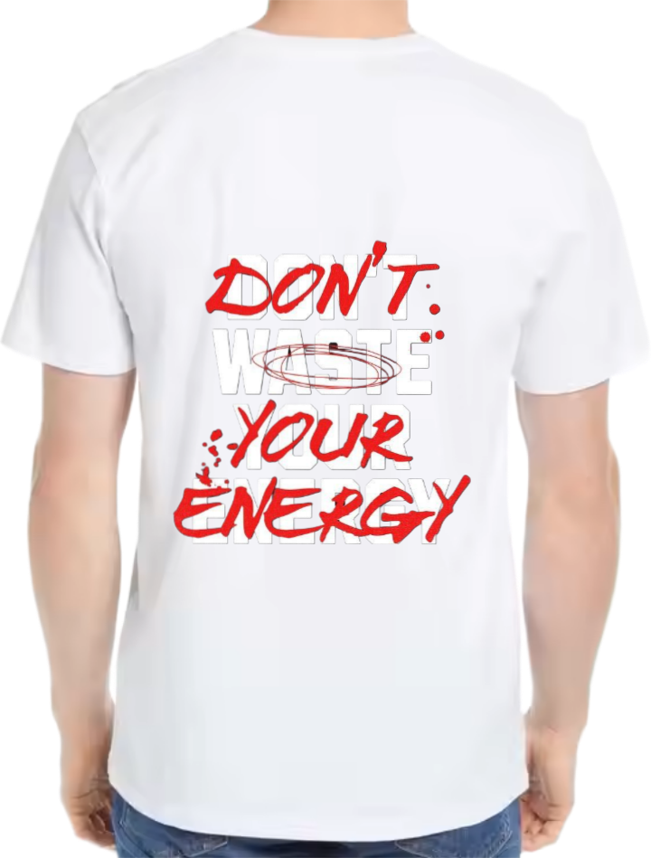DON'T. WE YOUR ENERGY t- shirt Over Size White Back 32