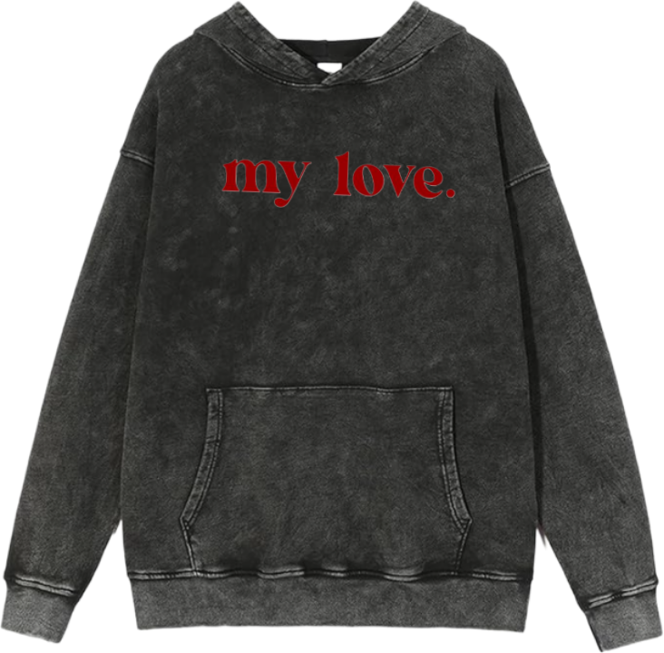 VaIentine coupIe Oversize  Hoodie Washed gray 12