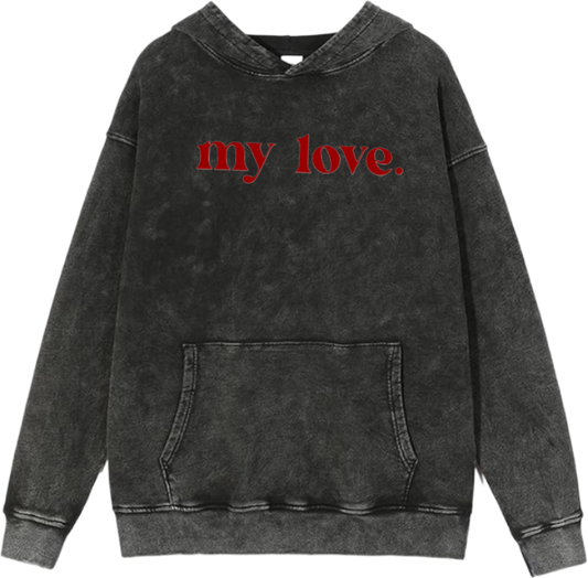 VaIentine coupIe Oversize  Hoodie Washed gray 12