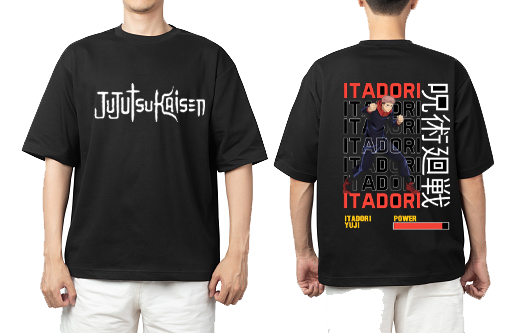 tjujutsu kaisen GOJO Oversize t- shirt Black Back  12