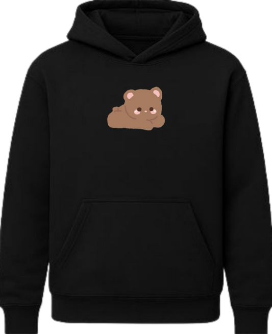 bear Oversize Hoodie Black 12