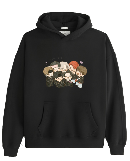 Black pink One Size hoodie Black 12