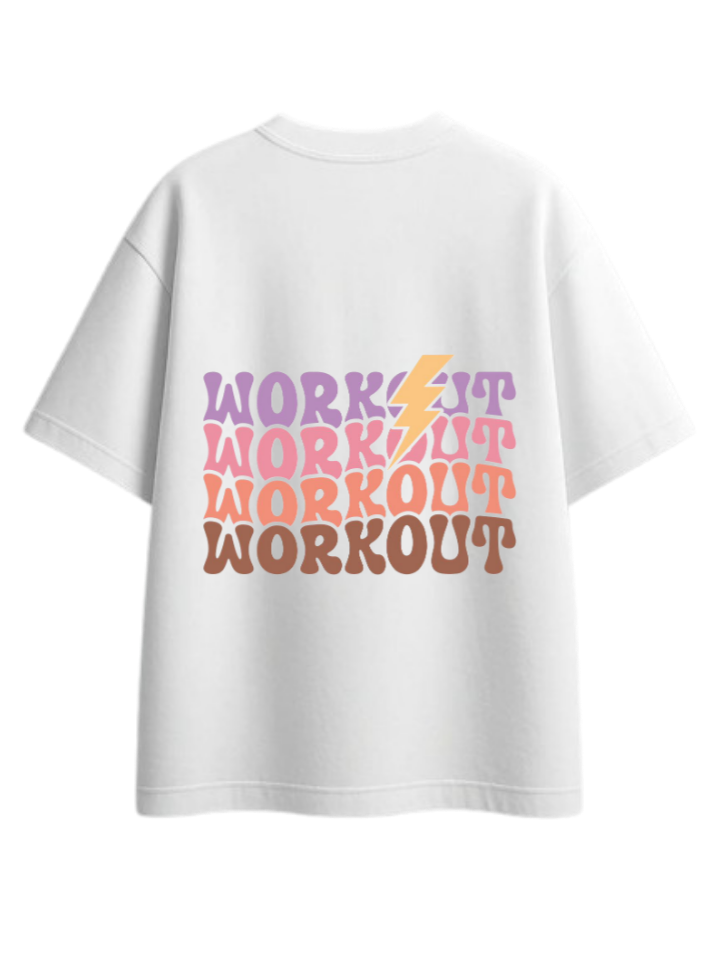 workout gym pilates One Size t- shirt White Back 12