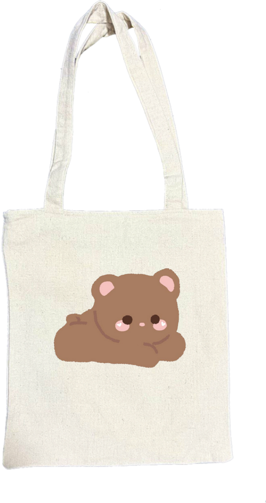 bear tote bag Beige 12