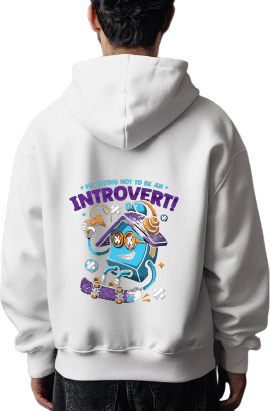 aliens Oversize Hoodie Back White 12