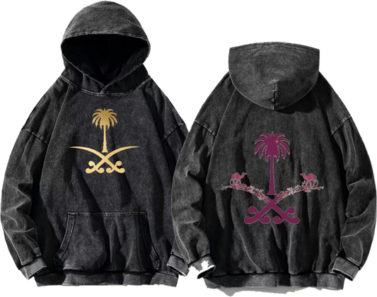 SaudIa Arabia saudi  Oversize  Hoodie Washed gray 12