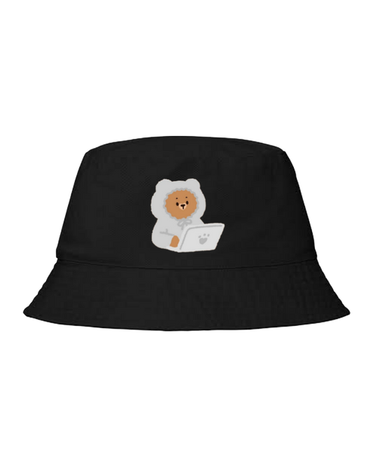 bear Bucket hat Fishman hat cap Black 12