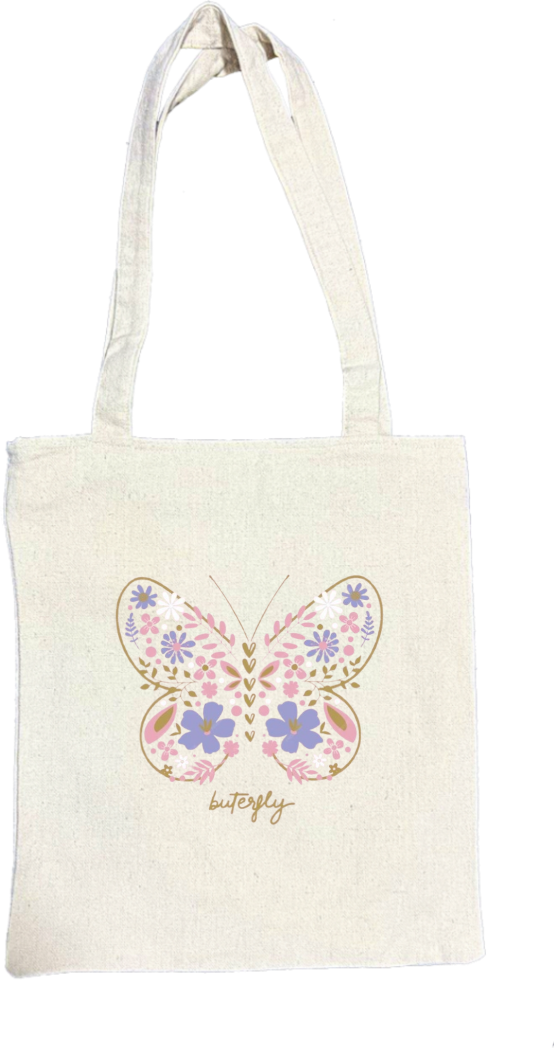 butterflies tote bag Beige 12