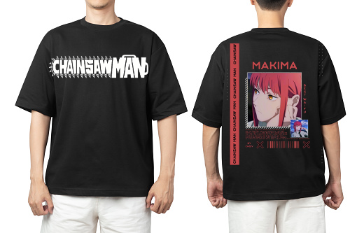 Chainsaw Man t- shirt One Size Black Back 12