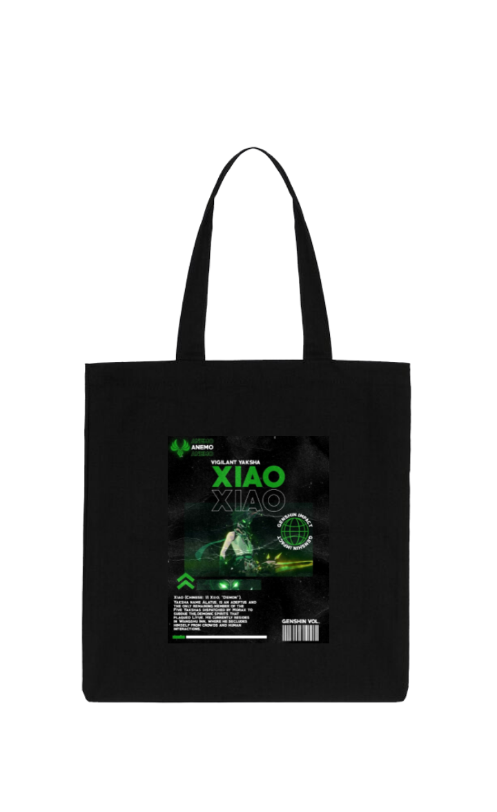 Genshin Impact Xiao tote bag Black 12
