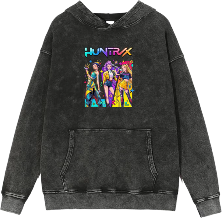 Hunterix kpop Oversize  Hoodie Washed gray 12