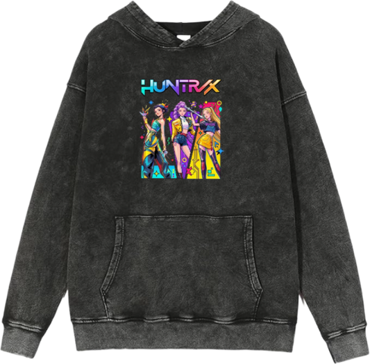 Hunterix kpop Oversize  Hoodie Washed gray 12