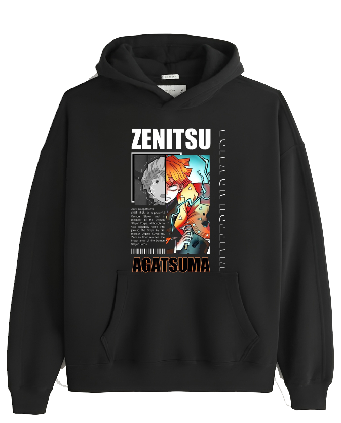 Anime Demon slayer nezuko tanjiro Oversize Hoodie Black 65