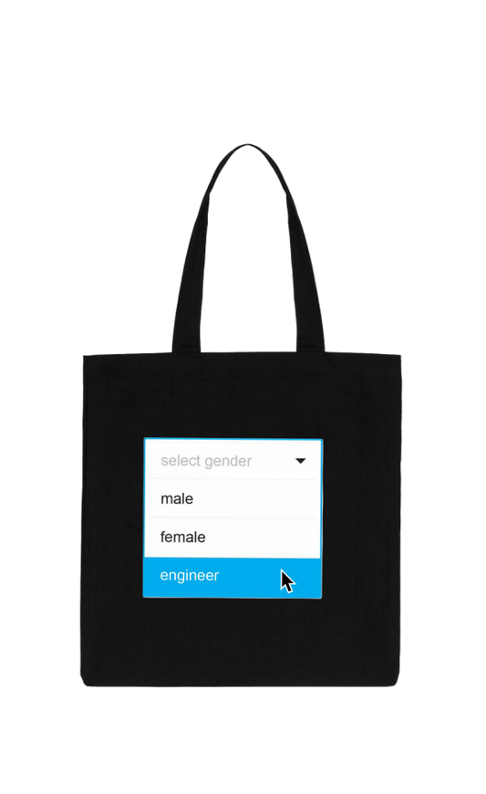 names tote bag Black select gender male female engineer 12