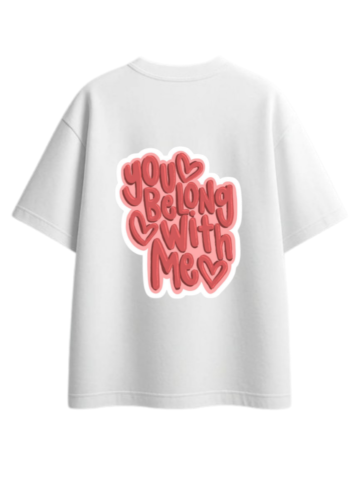 VaIentine coupIe t- shirt White Back 12