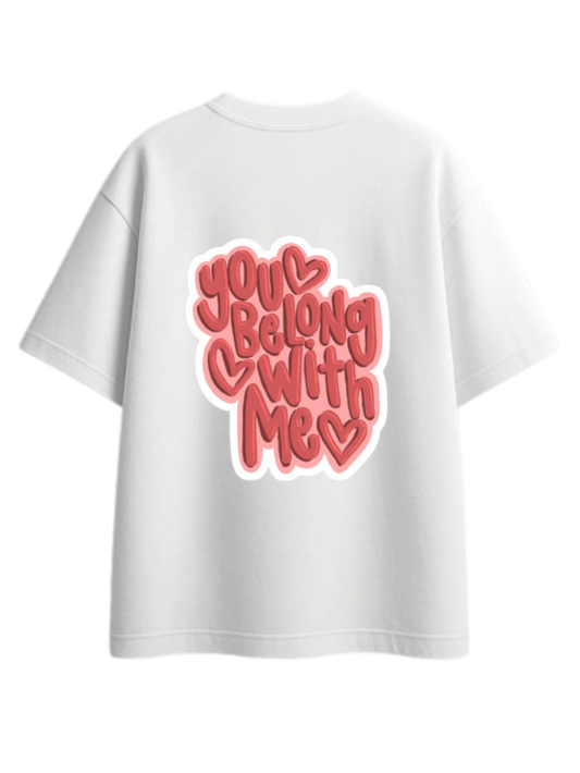 VaIentine coupIe t- shirt White Back 12